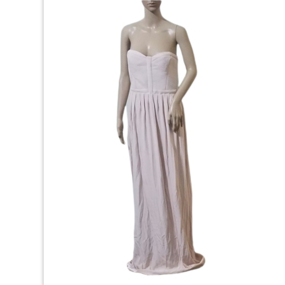 Parker bayou long dress gown pink blush size 12